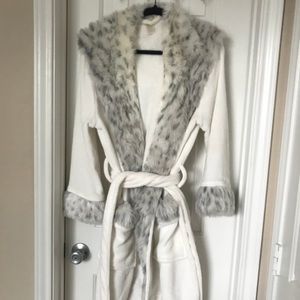Pottery Barn Teen Faux-Fur Hooded Robe